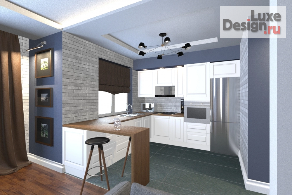 Дизайн интерьера квартиры студии "Квартира-студия" (фото 5)