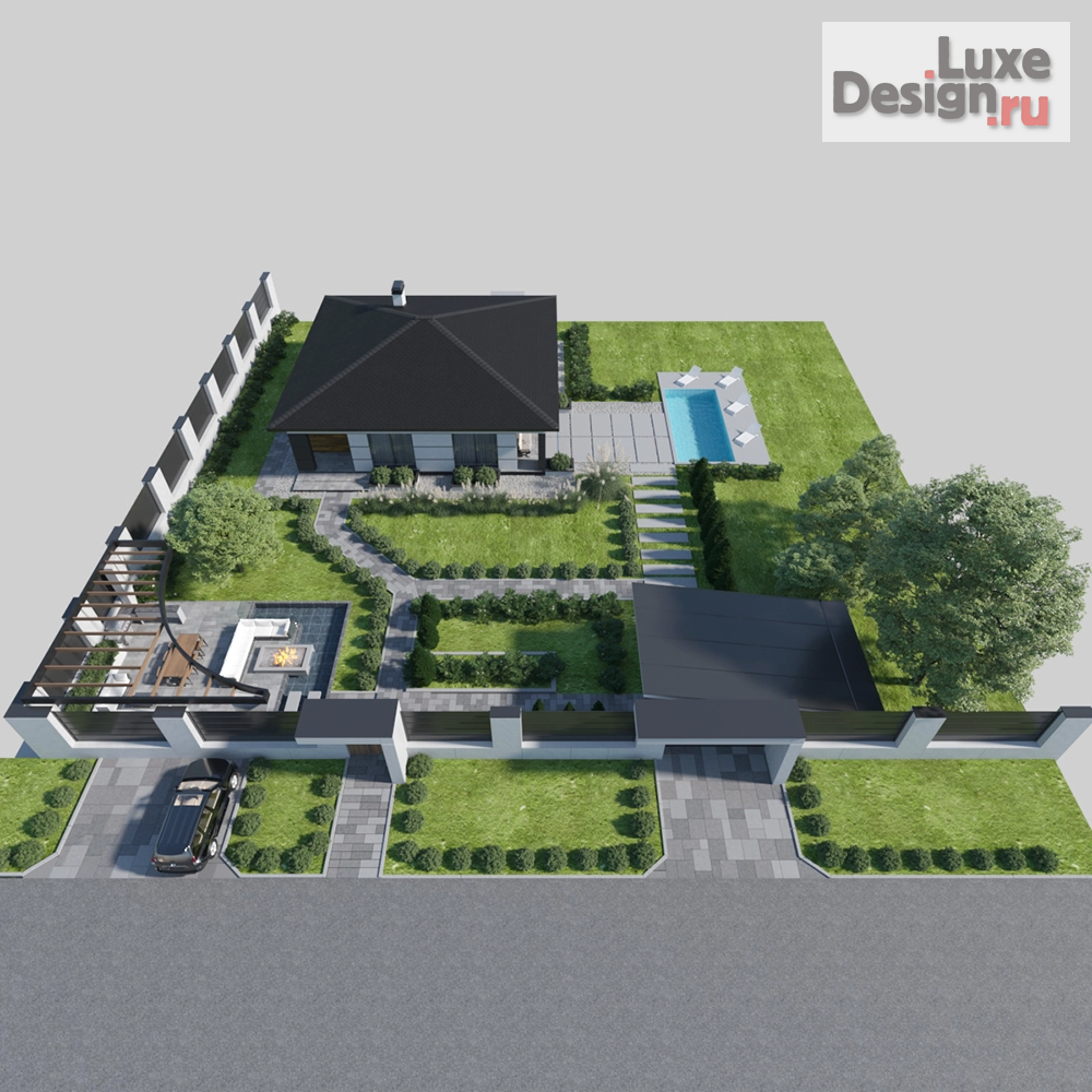 Ландшафтный дизайн "ЛД в КП "ВОСКРЕСЕНОВКА" Пенза" (фото 4)