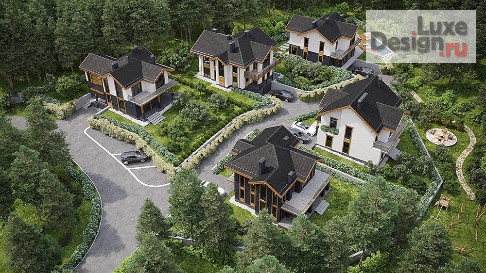 Частная архитектура "Проект коттеджного поселка в г.Сочи Красная поляна" (фото 5)