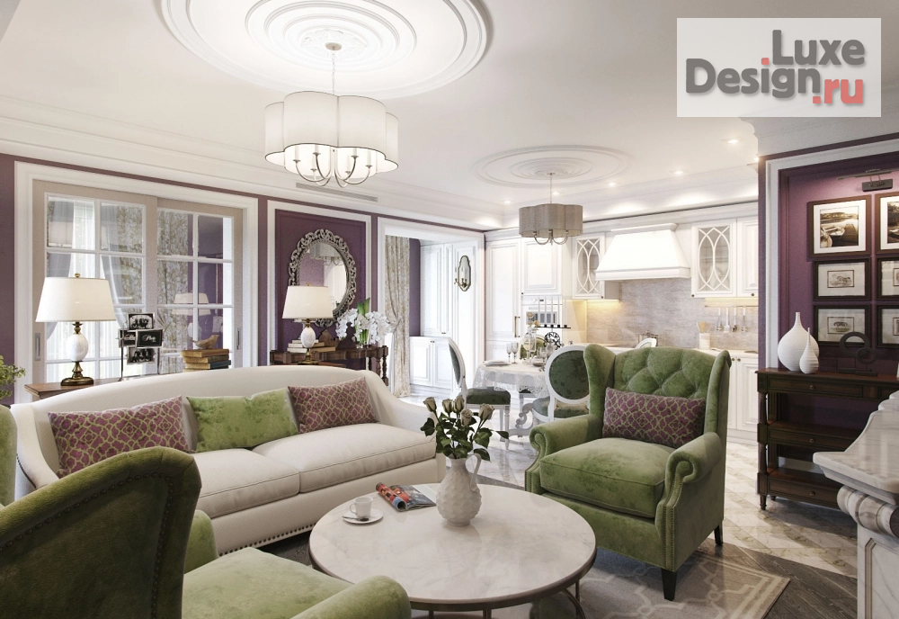 Дизайн интерьера гостиной "TREND interior design studio" (фото 2)