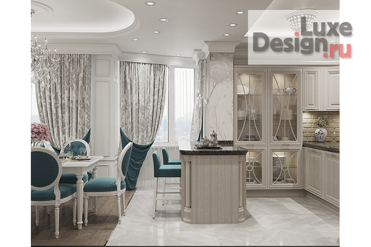 Дизайн интерьера квартиры "Дизайн интерьера квартиры 120 кв.м. Визуализация." (фото 10)