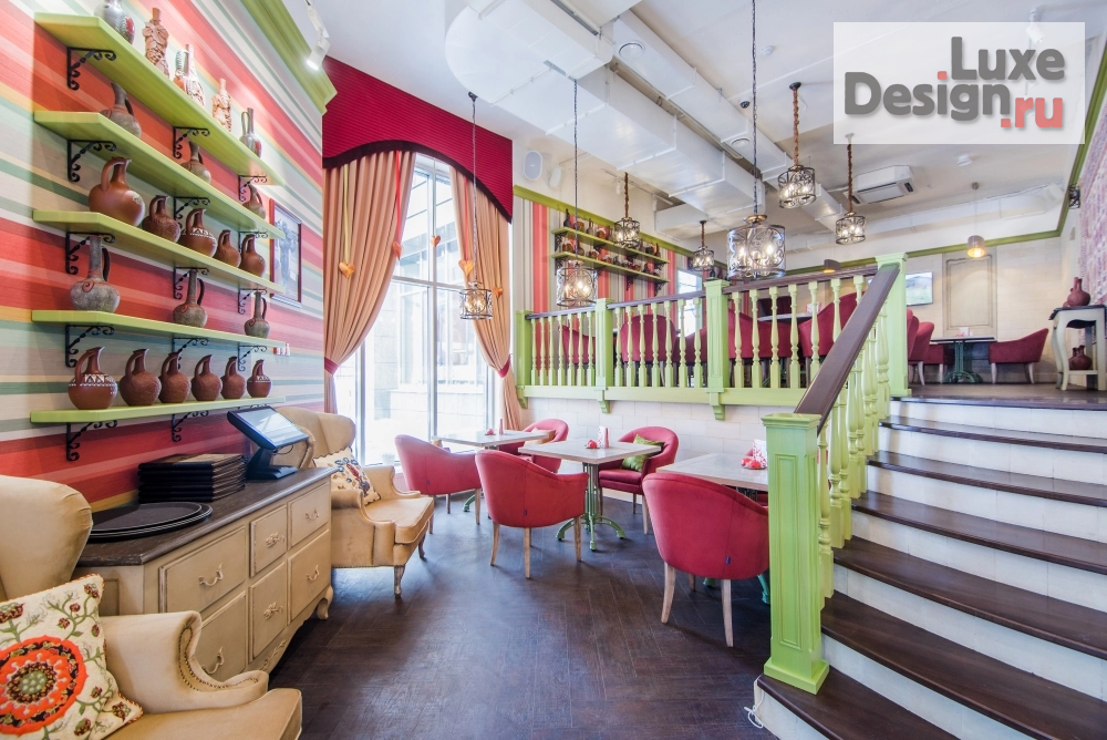 Общественная архитектура "интерьер ресторана "Кацо" грузинской кухни" (фото 2) от дизайнера Доценко Анна (ООО "Архитектурное бюро Доценко") Общественная архитектура "интерьер ресторана "Кацо" грузинской кухни" (фото 2)