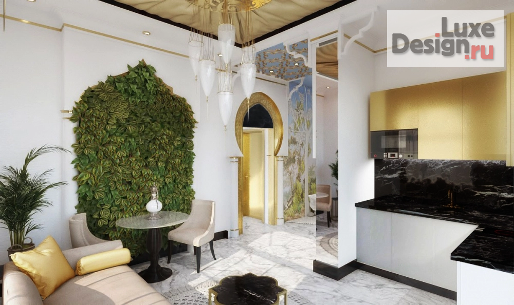 Дизайн интерьера коттеджа "гостевой домик в восточном стиле" (фото 6)